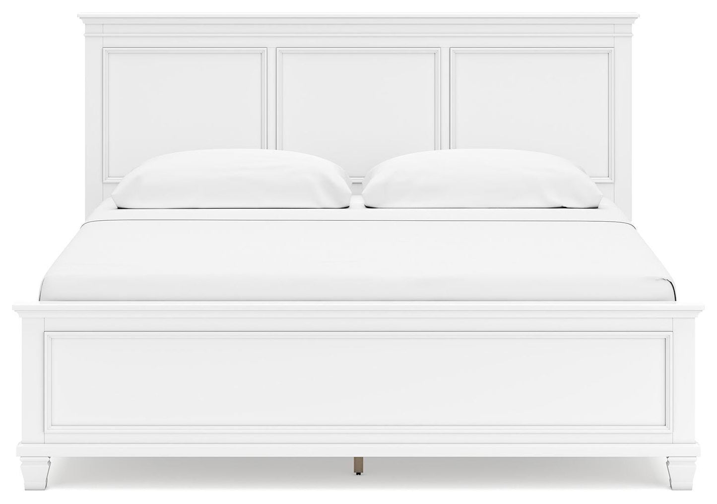 Fortman King Panel Bed with Mirrored Dresser