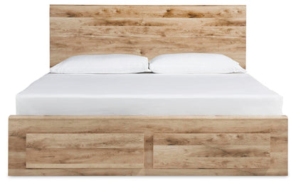 Hyanna Queen Panel Storage Bed with 2 Under Bed Storage Drawer, Dresser, Mirror, Chest and Nightstand