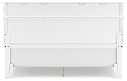 Fortman King Panel Bed with Mirrored Dresser, Chest and Nightstand