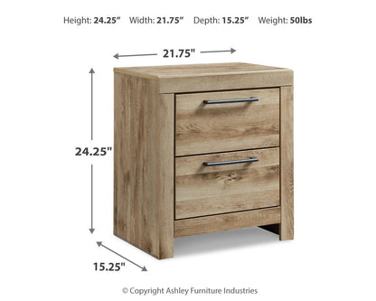 Hyanna Full Panel Bed with 1 Side Storage, Dresser, Mirror, Chest and Nightstand
