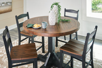 Valebeck Counter Height Dining Table and 4 Barstools