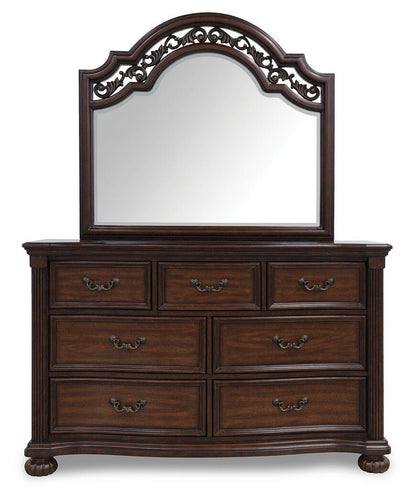 Lavinton California King Poster Bed, Dresser, Mirror, Chest and Nightstand