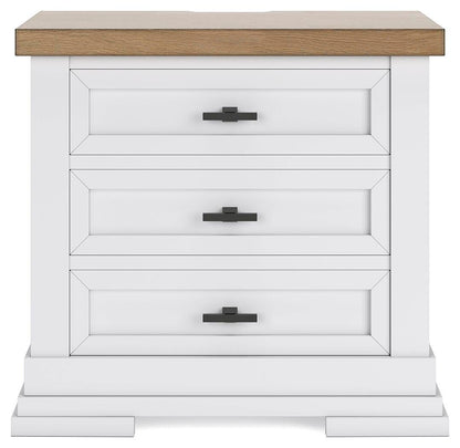 Ashbryn King Panel Storage Bed, Dresser, Mirror and Nightstand