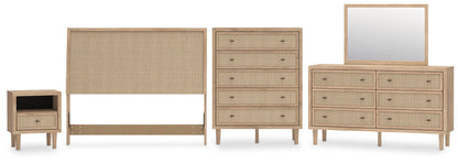 Cielden Queen Panel Headboard, Dresser, Mirror, Chest and Nightstand