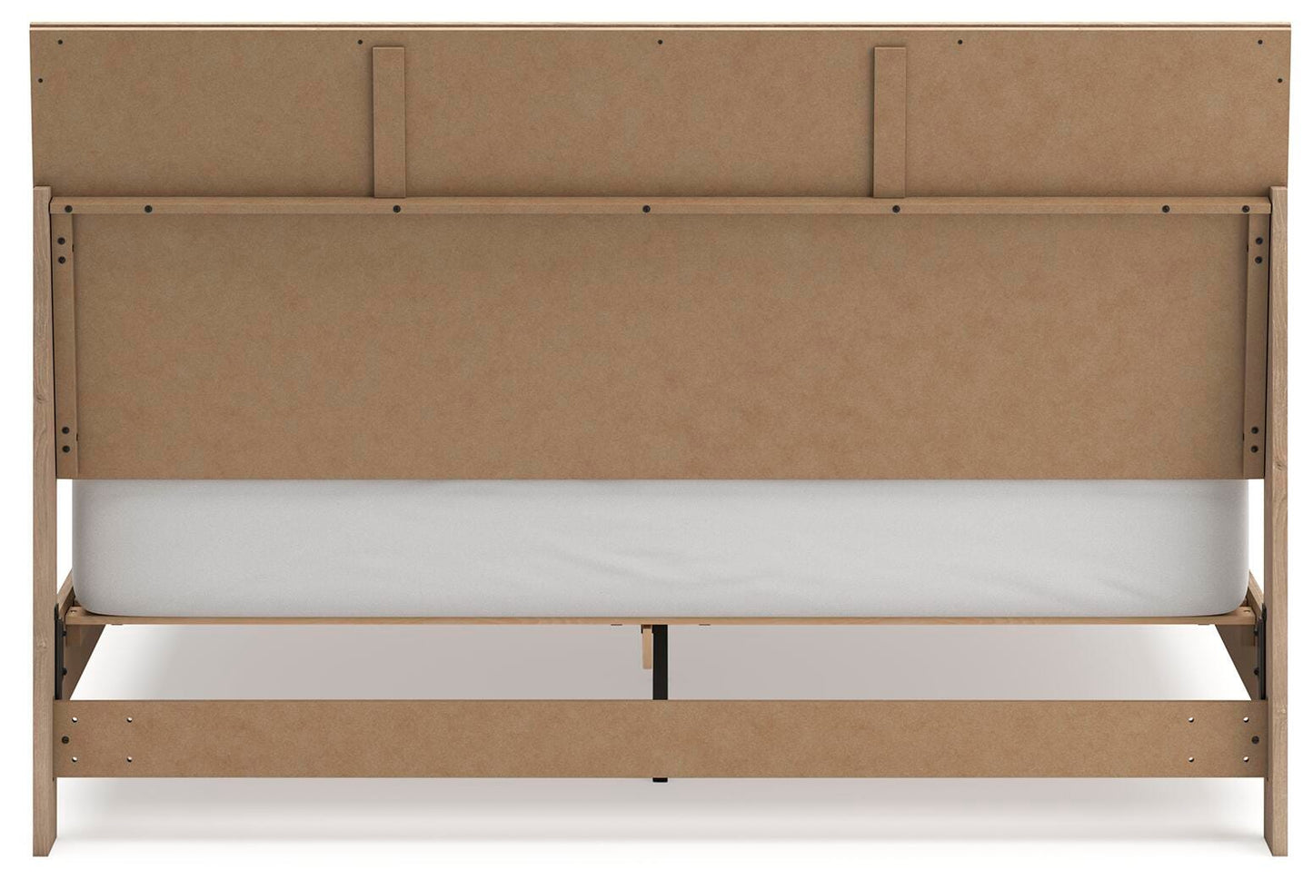 Cielden King Panel Bed with Mirrored Dresser and Nightstand