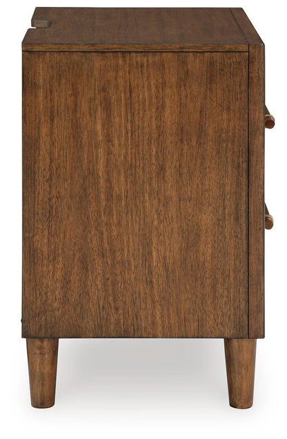 Lyncott Queen Upholstered Panel Bed, Dresser, Mirror, Chest and Nightstand