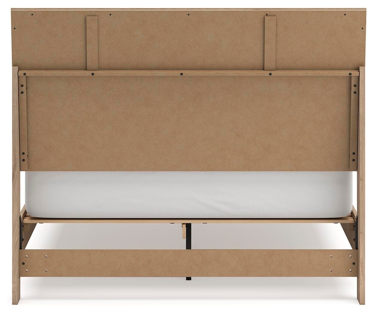 Cielden Queen Panel Bed with Mirrored Dresser