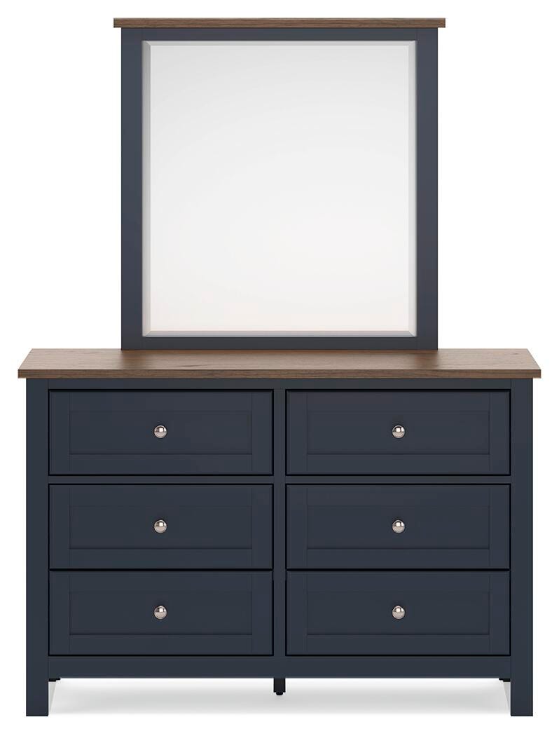 Landocken Full Panel Bed, Dresser and Mirror