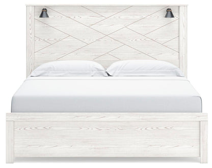 Gerridan King Panel Bed with Mirrored Dresser, Chest and Nightstand