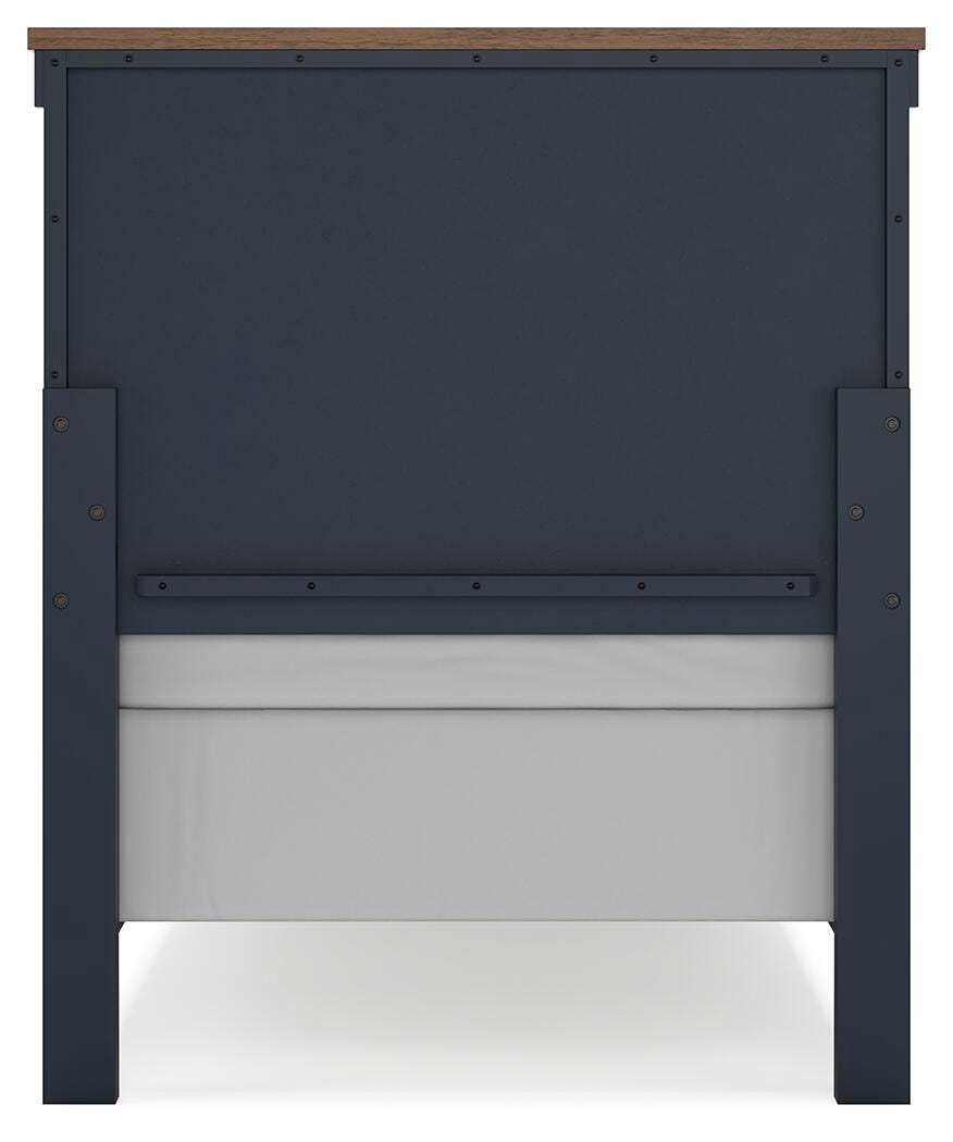 Landocken Twin Panel Headboard, Dresser, Mirror and Nightstand