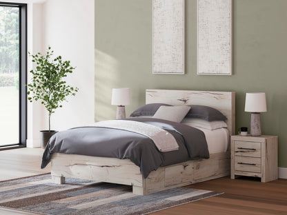 Lawroy Queen Panel Bed with Storage, Dresser, Mirror and Nightstand