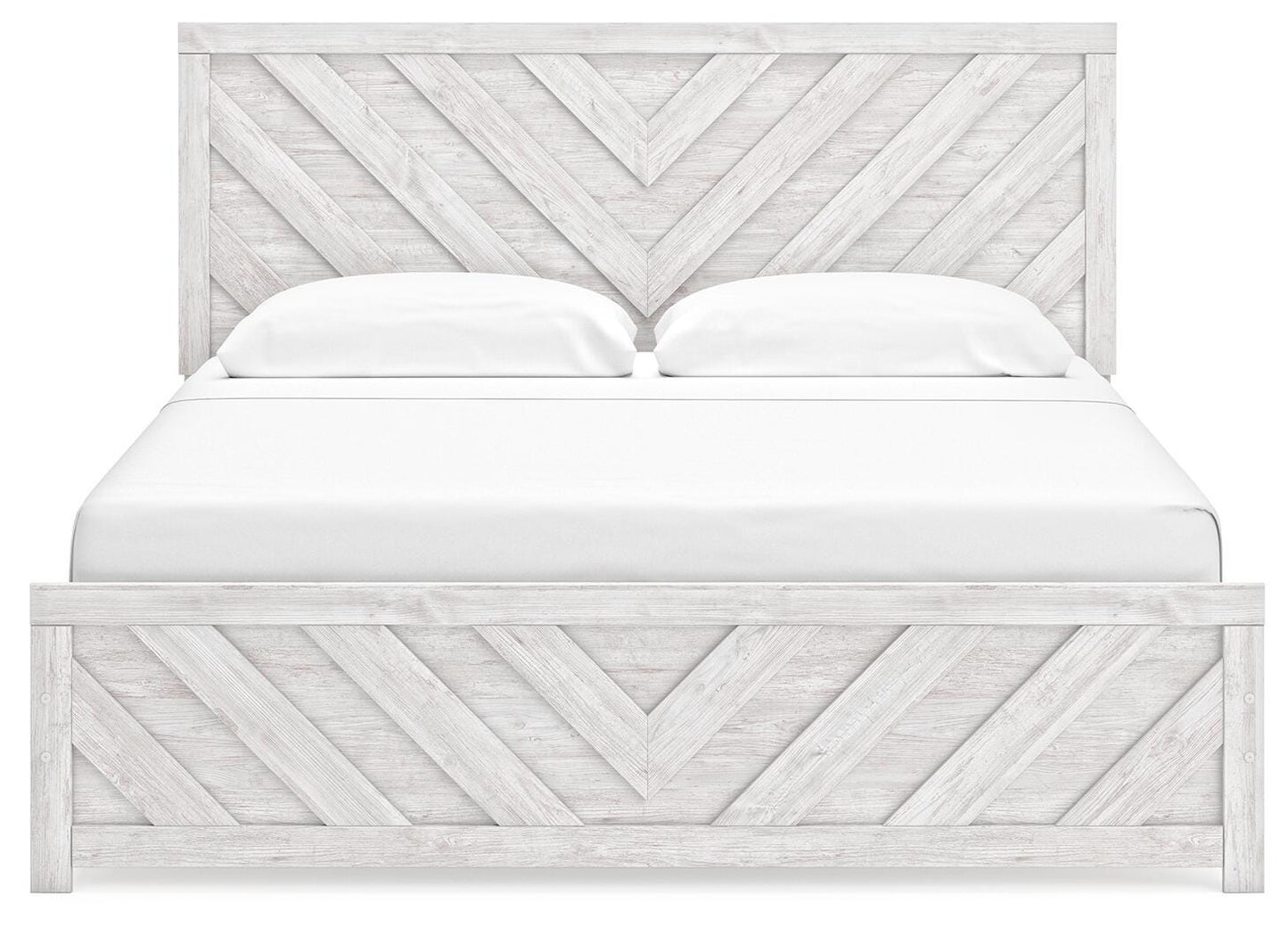 Cayboni King Panel Bed with Mirrored Dresser