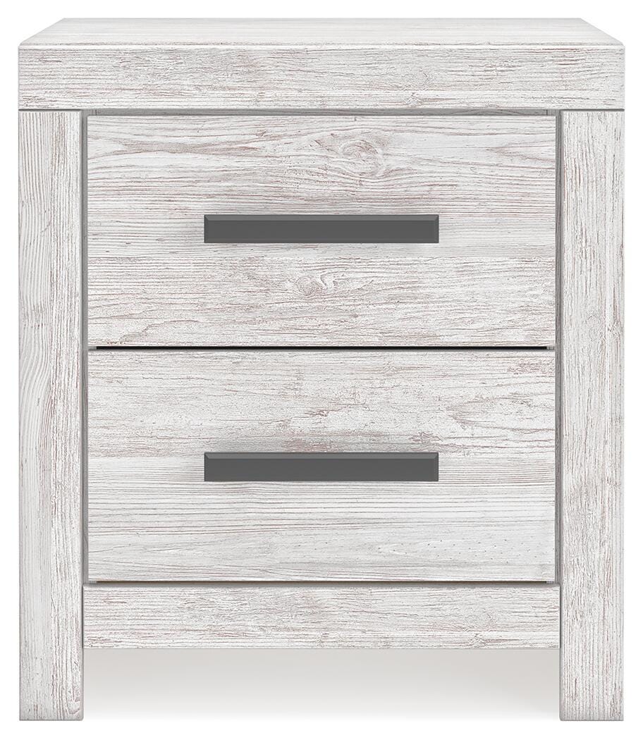 Cayboni Twin Panel Bed with Mirrored Dresser and Nightstand