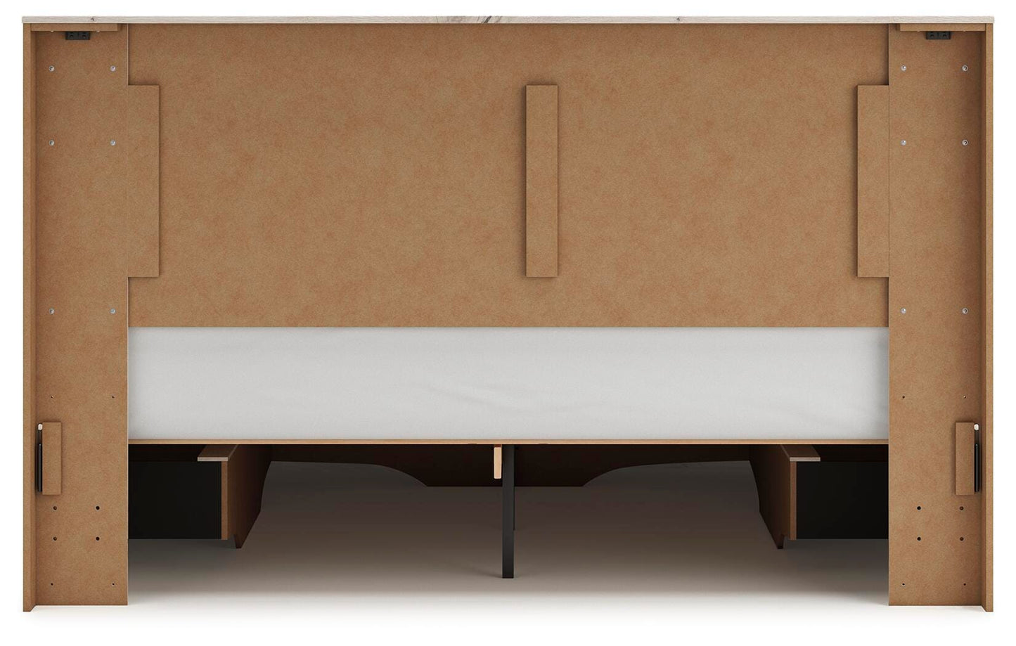 Lawroy King Panel Storage Bed, Dresser, Mirror and Nightstand