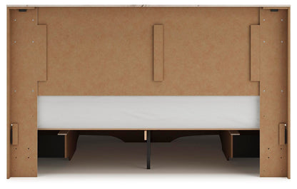 Lawroy King Panel Storage Bed, Dresser, Mirror and Nightstand