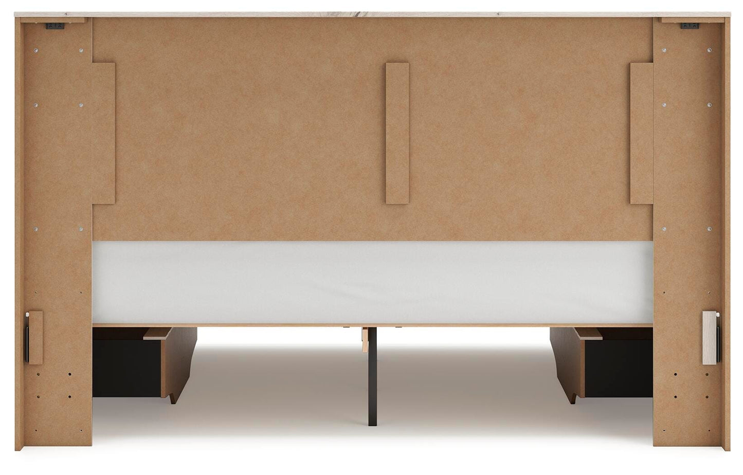 Lawroy King Panel Bed with Storage, Dresser, Mirror and Nightstand