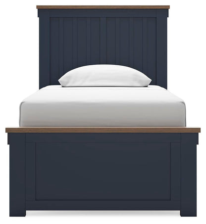 Landocken Twin Panel Bed, Dresser, Mirror, Chest and Nightstand