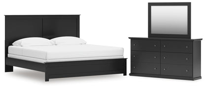Maribel King Panel Bed, Dresser and Mirror