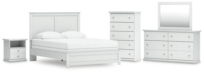 Bostwick Shoals Queen Panel Bed, Dresser, Mirror, Chest and Nightstand