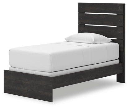 Hollivern Twin Panel Bed, Dresser, Mirror, Chest and Nightstand