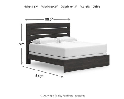 Hollivern King Panel Bed, Dresser and Mirror
