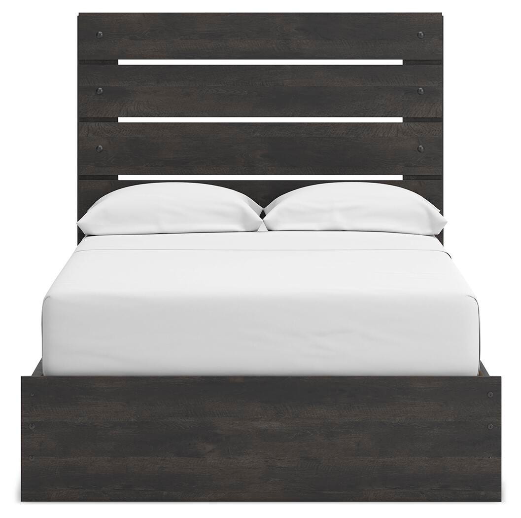 Hollivern Full Panel Storage Bed, Dresser, Mirror and Nightstand