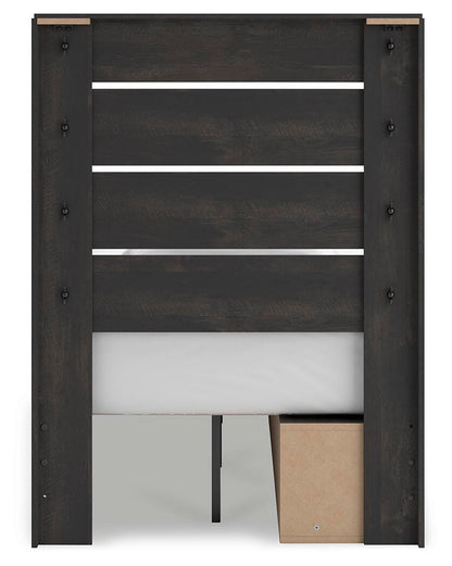 Hollivern Twin Panel Storage Bed, Dresser, Mirror, Chest and Nightstand
