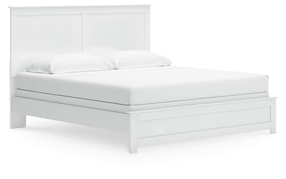 Bostwick Shoals King Panel Bed, Dresser, Mirror and Nightstand