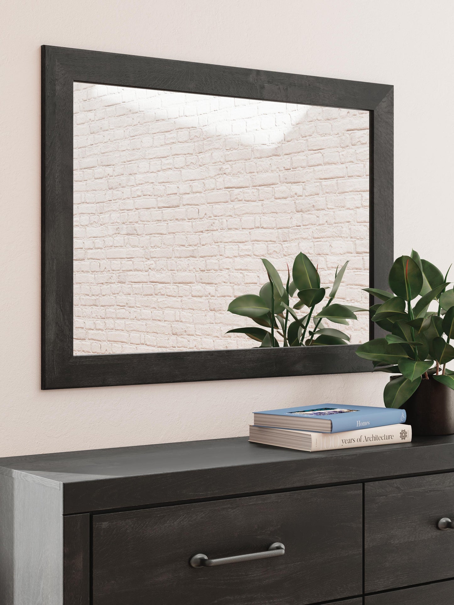 Hollivern King Panel Bed, Dresser, Mirror, Chest and Nightstand
