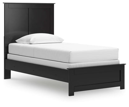 Maribel Twin Panel Bed, Dresser and Mirror