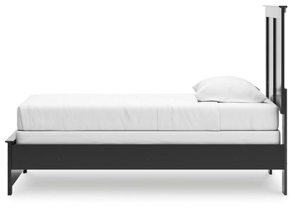 Maribel Twin Panel Bed, Dresser and Mirror