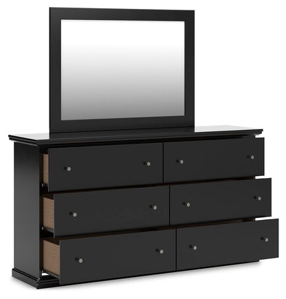 Maribel Queen Panel Bed, Dresser, Mirror, Chest and Nightstand