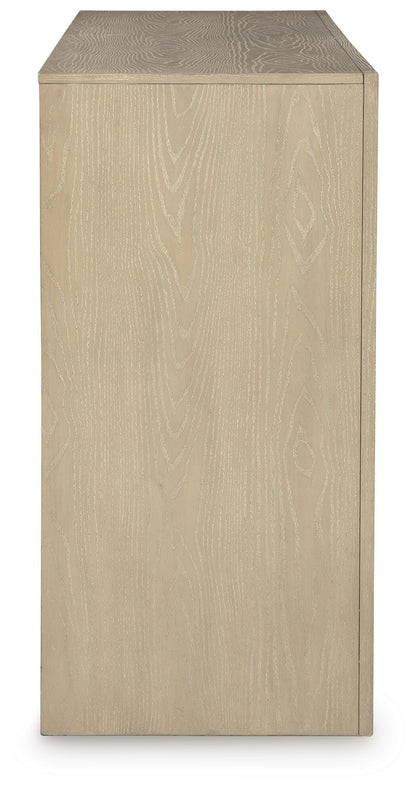 Calmoro King Bookcase Bed with Mirrored Dresser