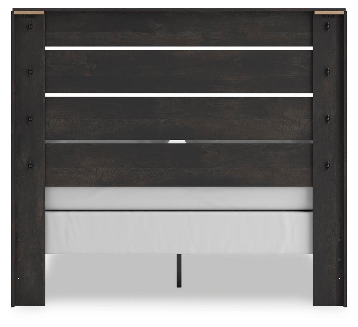 Hollivern Queen Panel Bed, Dresser, Mirror, Chest and Nightstand
