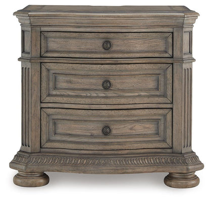 Ardenfield Queen Upholstered Sleigh Bed, Dresser, Mirror, Chest and Nightstand