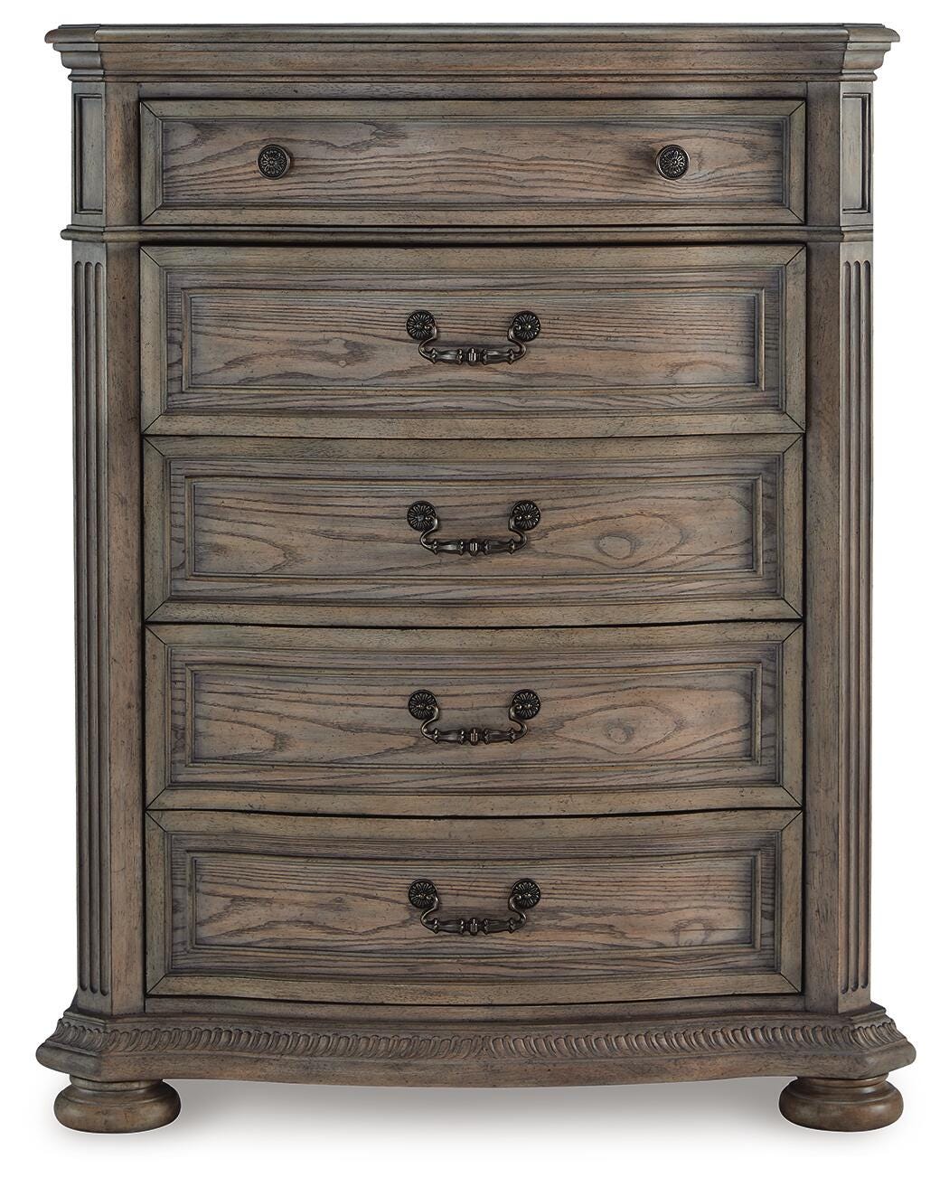 Ardenfield King Upholstered Sleigh Bed, Dresser, Mirror, Chest and Nightstand