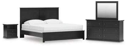 Maribel King Panel Bed, Dresser, Mirror and Nightstand