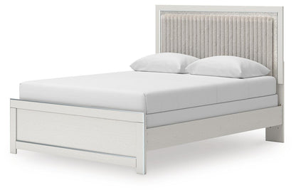Zuraleus Queen Upholstered Panel Bed, Dresser, Mirror, Chest and Nightstand