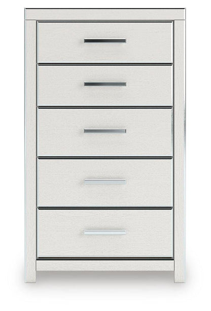 Zuraleus King Upholstered Panel Platform Storage Bed, Dresser, Mirror, Chest and Nightstand