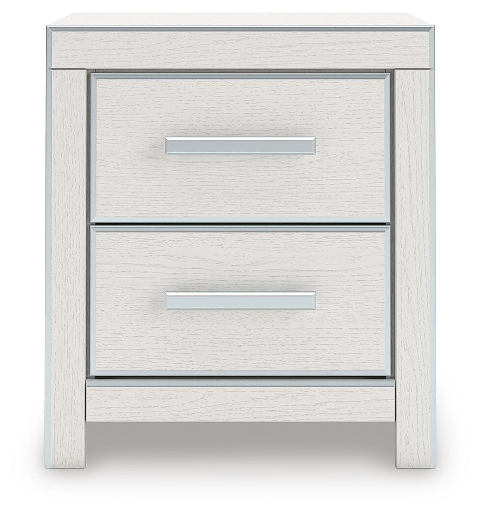 Zuraleus King Upholstered Panel Platform Bed, Dresser, Mirror, Chest and Nightstand