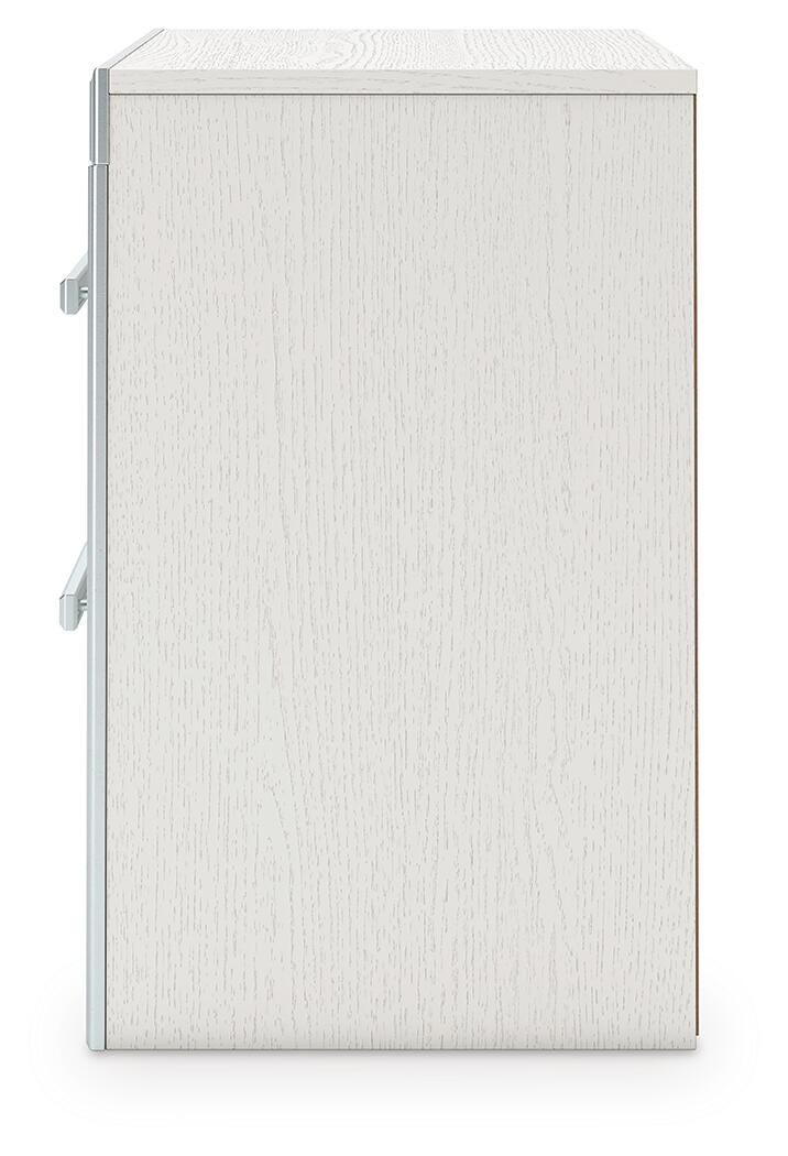Zuraleus Queen Upholstered Panel Platform Storage Bed, Dresser, Mirror, Chest and Nightstand