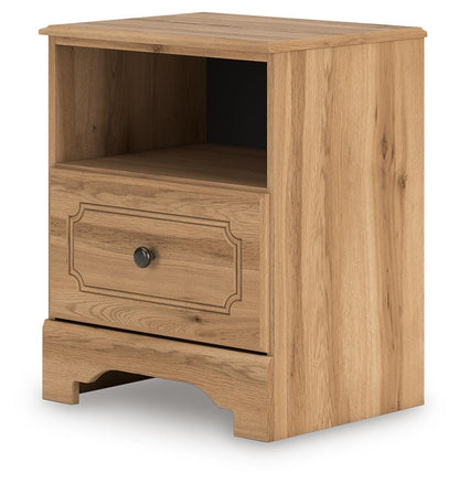 Aleaport Full Panel Bed with Mirrored Dresser and Nightstand