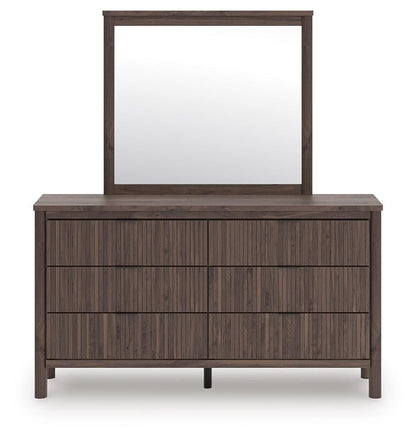 Pamytta Full Panel Platform Bed, Dresser, Mirror and Nightstand