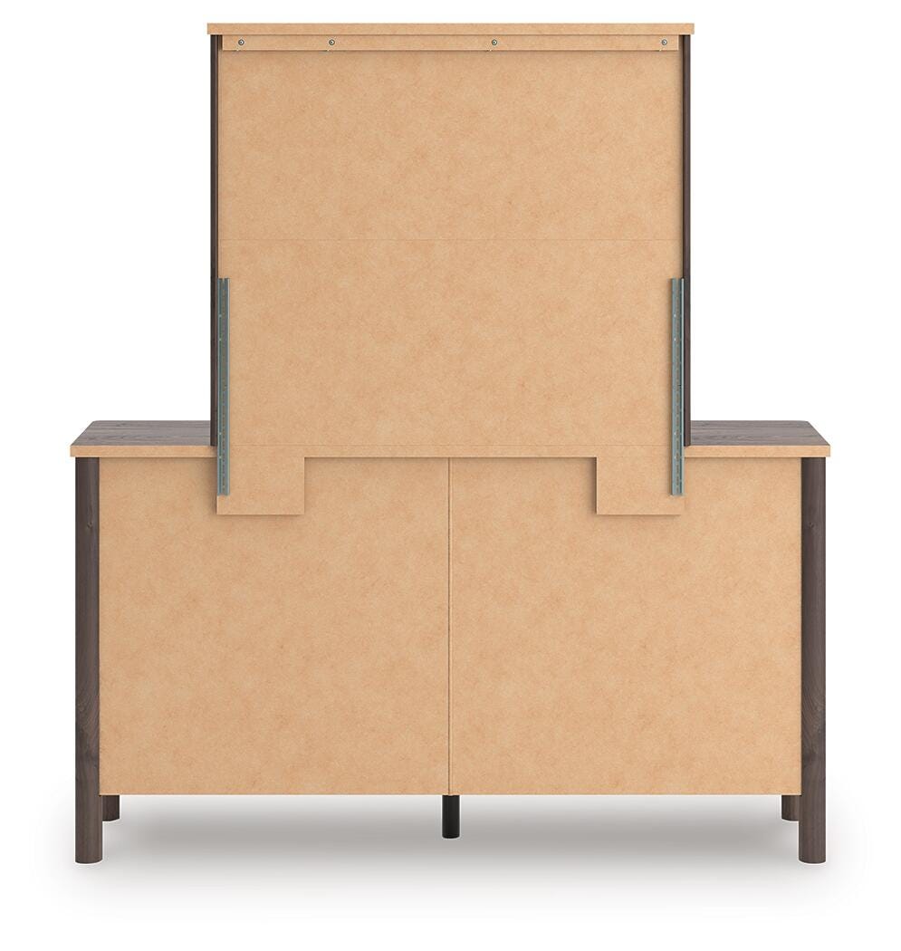 Pamytta King Upholstered Panel Bed, Dresser, Mirror and Nightstand