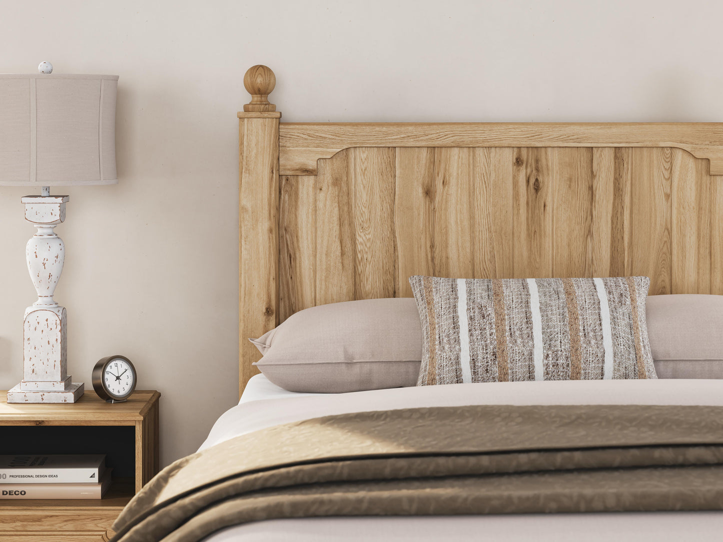 Aleaport Full Panel Bed with Mirrored Dresser