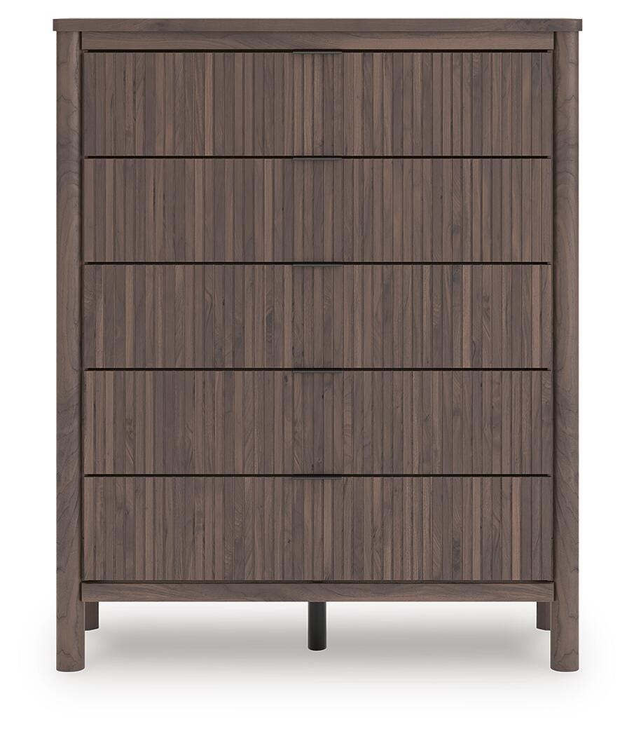 Pamytta Queen Upholstered Panel Bed, Dresser, Mirror and Nightstand