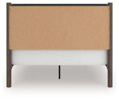 Pamytta Queen Upholstered Panel Bed, Dresser, Mirror and Nightstand