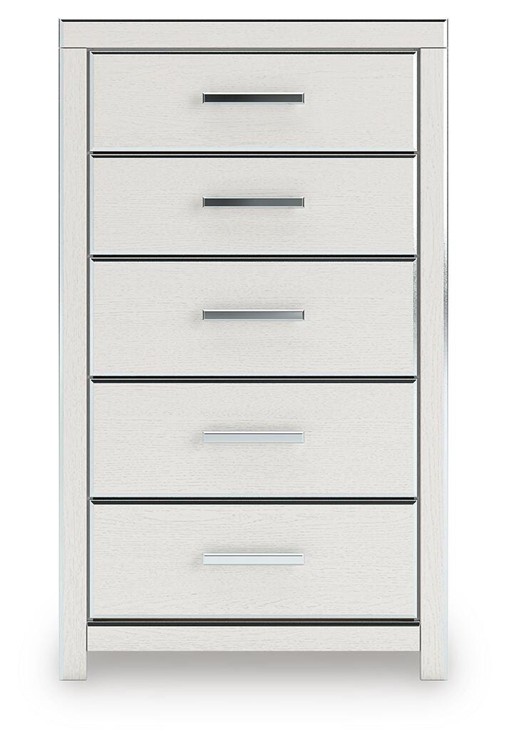 Zuraleus California King Upholstered Bed, Dresser, Mirror, Chest and Nightstand