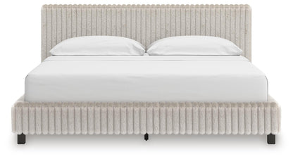 Zuraleus California King Upholstered Bed, Dresser and Mirror