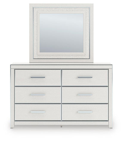 Zuraleus King Upholstered Panel Bed, Dresser and Mirror